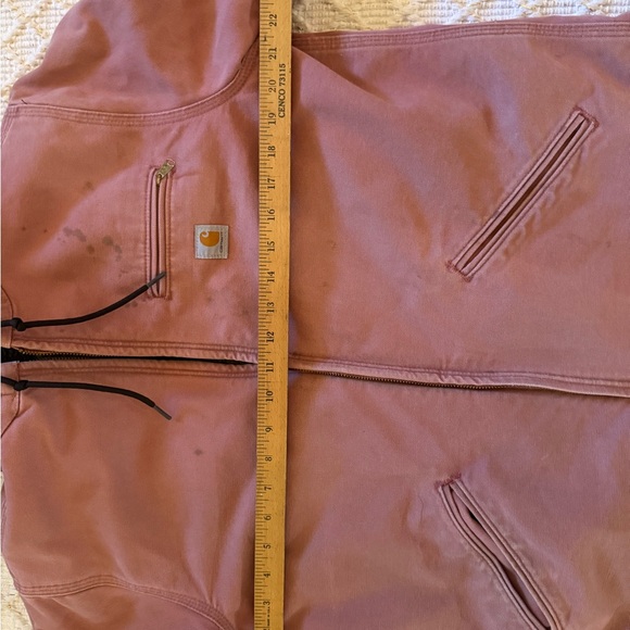 Rare Pink Carharrt Hooded, Canvas, Sherpa Lined Coat - Picture 6 of 9